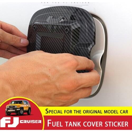 For Toyota FJ Cruiser Fuel Cap Sticker ABS Carbon Fiber Tank Cover Sticker FJ Fuel Tank Cap Protector Decoration Accessories