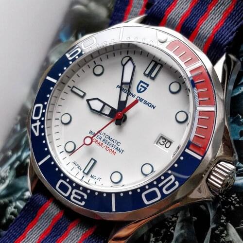 2021 New upgrade PAGANI DESIGN 007 Mechanical Wristwatch men NH35A Luxury Automatic watch for men Steel Diving Ceramic bezel