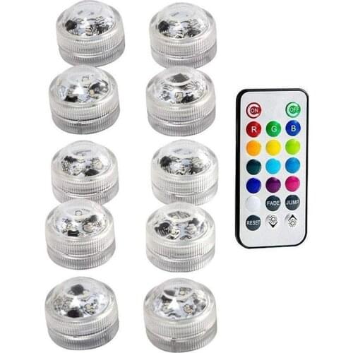 Submersible Led Lights Waterproof SMD3528 RGB Underwater Night Lamp Wedding Tea Light Vase Bowl Party Christmas Decoration Light