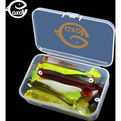 QXO 10/20Pcs 5/7CM Silicone Soft Lure Artificial Bait Boxed Goods For Sea Fishing Accessories Floating Swimbait Equipment