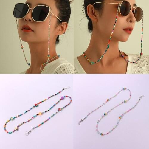 Fashion Colorful Fruit Beads No-slip Sunglasses Lanyards Neck Hang Rope Glasses Chain Eyewear Cord Holder