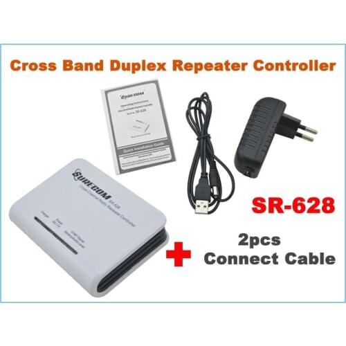 SR-628 Radio Walkie Talkie Cross Band Repeater Controller with 2pcs Radio Connect Cables (Cable for options)