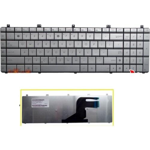 SSEA NEW US Keyboard For ASUS N55 N55S N55SF N55SL SILVER keyboard