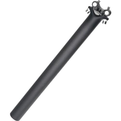 Bicycle Seatpost 3k Carbon Fiber Adjustable MTB Road Bikes Seat Post 13.7"(350mm), Diameter 27.2/31.6mm Mountain Bike Parts