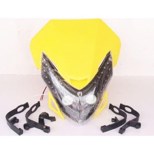 XUANKUN Motocross Modified Street Cars Accessories LED Headlamps Ghost Mask Grimace Lamp Shade