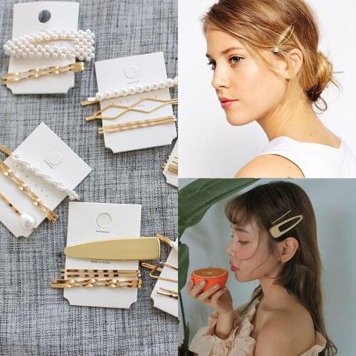 3pcs/set Fashion Metal Hair Clips Women Pearl Hairpin Girls Hairpins Pin Baby Hairpin Hair Accessories Dropshipping New Arrivals
