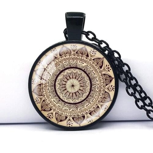 Collares 2017 Fashion Mandala Necklace Pendant for Women Vintage Yoga Collier Choker Necklace Jewelry Bijoux Colar Feminino