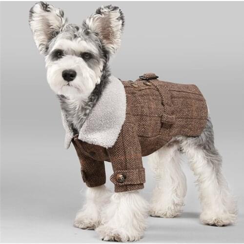 Winter Dog Coat Jacket Warm Pet Clothing Small Dog Outfit Garment Cat Poodle Bichon Pomeranian Schnauzer Costume Suit