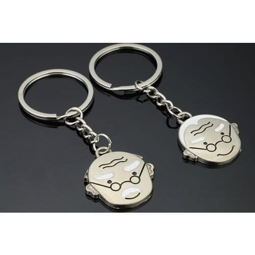 1 Pair Key Chain Alloy Bride Groom Heart Love House Dolphin Keyrings Key Chains Lovers Ring Couples Keychain For Gift
