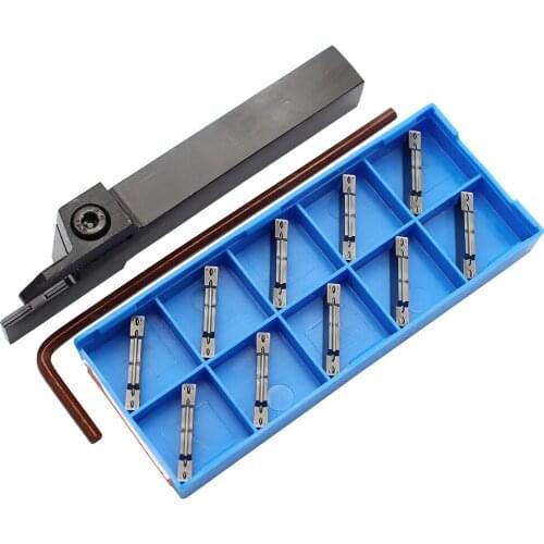 1pc MGEHR1212 MGEHR1212-2 MGEHR1212-2.5 MGEHR1212-3 Turning Tool Holder + 10pcs MGMN PC9030 Matching Grooving Carbide Inserts