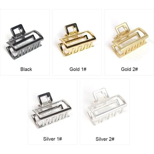1pc Geometric Square Shape Alloy Hair Clip Metal Hairgrip Hairpins Hair Accessories Headwear Girl/Women Fashion Hair Claws Clips