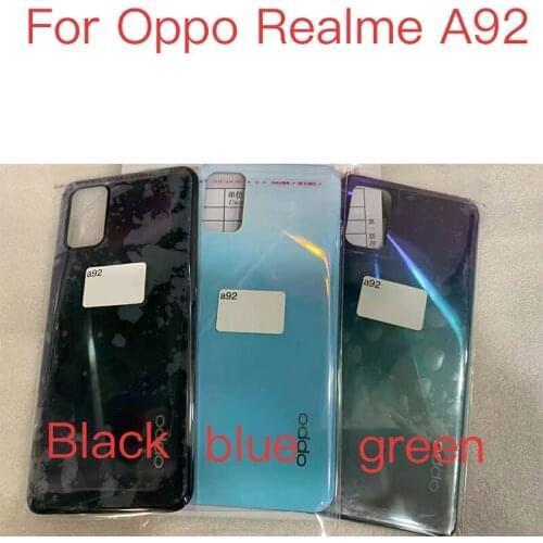 10PCS For Oppo Realme A92 RealmeA92 Back Battery Cover Housing Rear Back Cover Housing Case Repair Parts