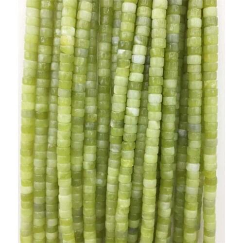 2*4mm Heishi Green China Jade Flat Round Gemstone Small Natural Stone Rondelle Seed Spacer Disc Little Beads for Jewelry Diy