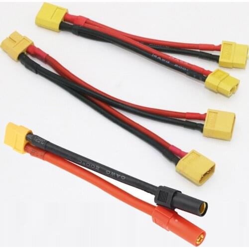 For Battery Charger 2pcs XT60 Parallel Y Harness Connector Wiring Cable Adaptor to xt150