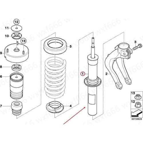 31316781919 Car Front shock absorber Suitable for X5b mwE70 Front shock absorbing strut Front pillar