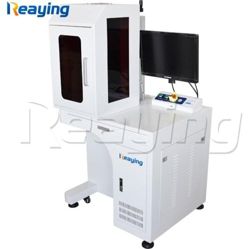 50W metal fiber laser marking machine full enclosed laser engraver machiner USB with free rotary device