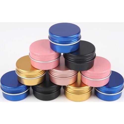 930pcs 1Oz/30ml storage box Cosmetic Bottle Screw Lid Round Aluminium Jar Cans Makeup Empty Lip Balm Cosmetics Container