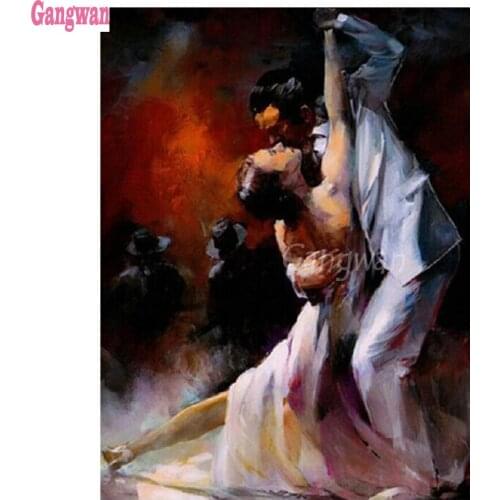 Diy Diamond Painting Cross Stitch Dancer couple 5D Diamond Embroidery Paintings Tango art Rhinestone Diamond Mosaic hobby Decor