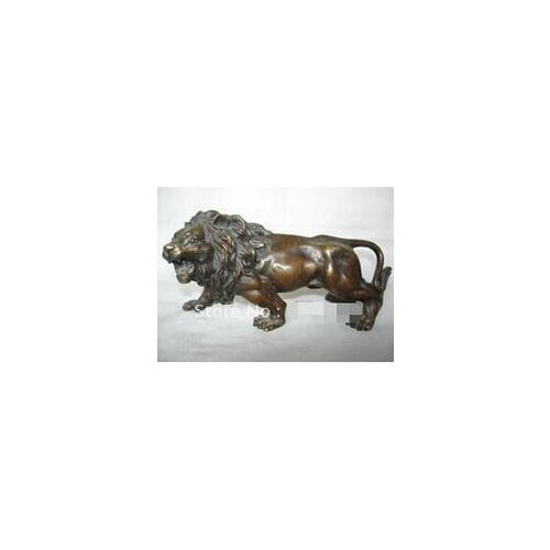 Free shipping 6" Exquisite Collectibles Tibet bronze lion statue