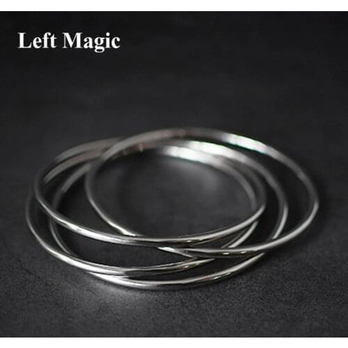 Deluxe 4.5" Linking Rings (Set of 4, Chrome) by J.C Magic Stage Magia Gimmick Props Mentalism Funny Magician Claasic Magie Toys