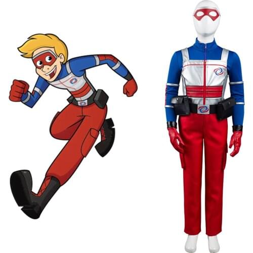 Henry Danger Cosplay Costume Outfits Henry Kid Children Top Pants Eye Mask Full Suit Halloween Carnival Party Gift