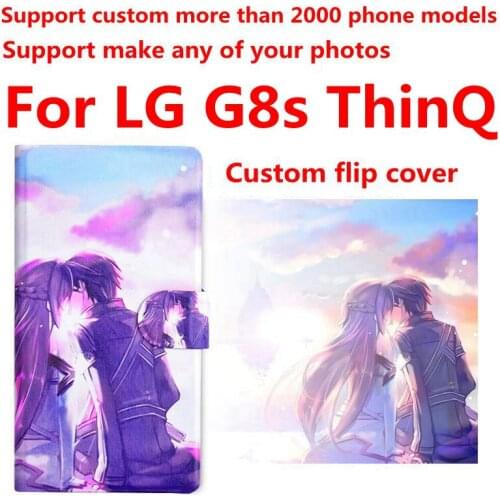 DIY Phone bag Personalized custom photo Picture PU leather case flip cover for LG G8s ThinQ