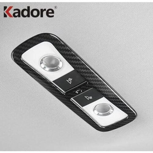 For Honda CRV CR-V 2017 2018 2019 Carbon Fiber Roof Rear Reading Light Lamp Decoration Cover Car Interior Accessories