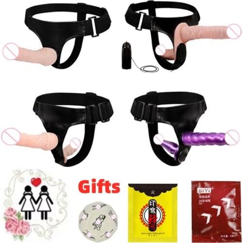 Lesbian Sex Toys Double Dildo Harness Strapons Penis Dildo Vaginal Massage Adult Game Strap On Dildos Masturbation Vibrator