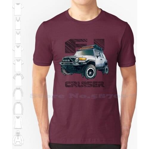 Fj Cruiser (Xj10) - Iceberg Black White Tshirt For Men Women Fj40 Toyota Sketch Design Line Art Overland Offroad Schlueter