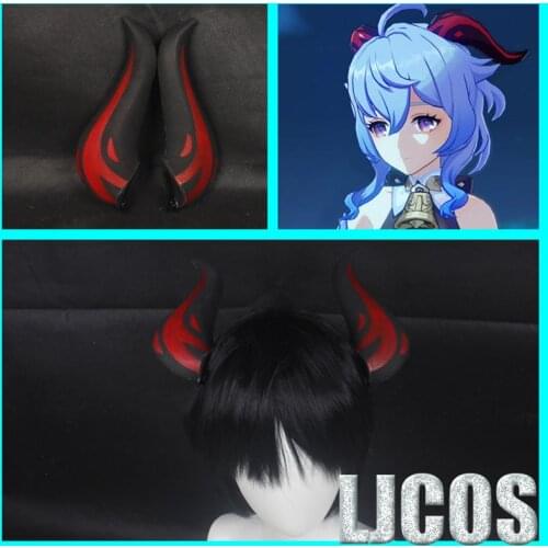 Genshin Impact Ganyu Cosplay Horns Hair Clip Headwear Halloween Carnival Cosplay Costume Accessories Props