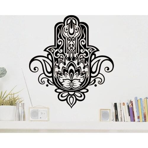 Hamsa Hand Wall Stickers Indian Buddha Home Decor Removable Vinyl Wall Decal Sticker Waterproof Wall Art Decoration