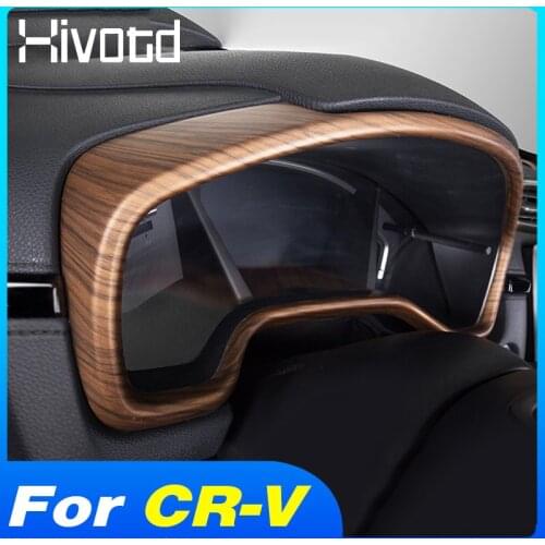 Hivotd ABS Instrument Frame Moulding Dashboard Strip Trim Cover Styling Interior Car Accessories For Honda CR-V CRV 2017-2021