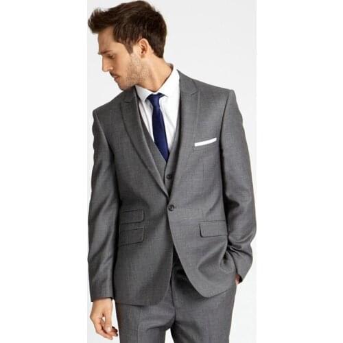 Custom Made Mens Suits Groom Tuxedos Groomsmen Wedding Party Dinner Best Man Suits Blazer (Jacket+Pants+Vest+Tie) NO:567