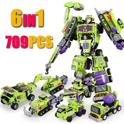 Sembo Block Transformation Building Blocks Compatible Major Brands City Trucks Car Helicopter Brick Toys For Kids Boys Gifts