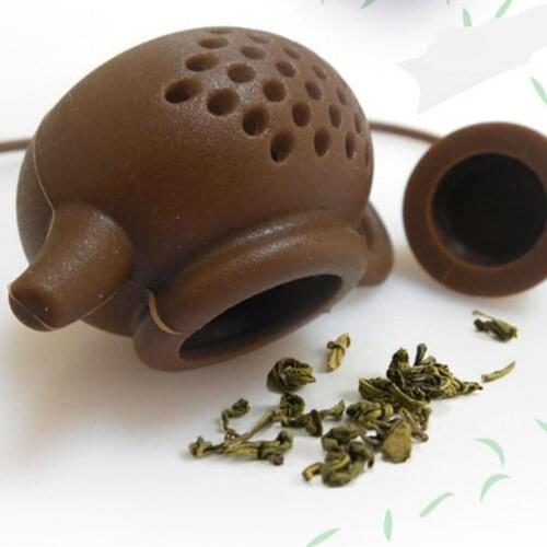 Creative Tea Set Shape Filter Environmental Protection Shock Absorption Tea Set Filter Kitchen Tea Set Accessories