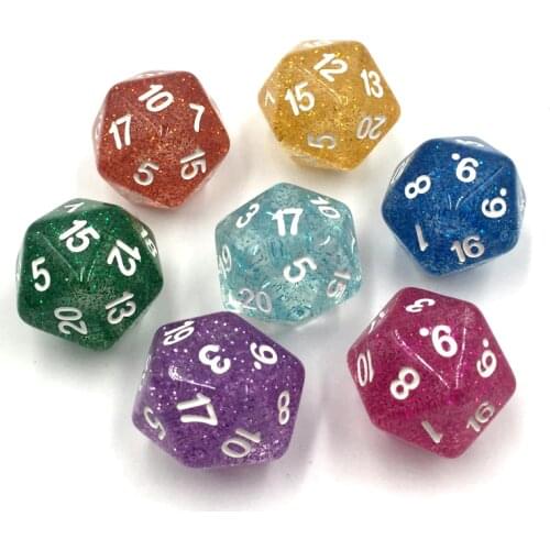 Rollooo Dice Glitter Dice D20 Digital Dice Rpg dice