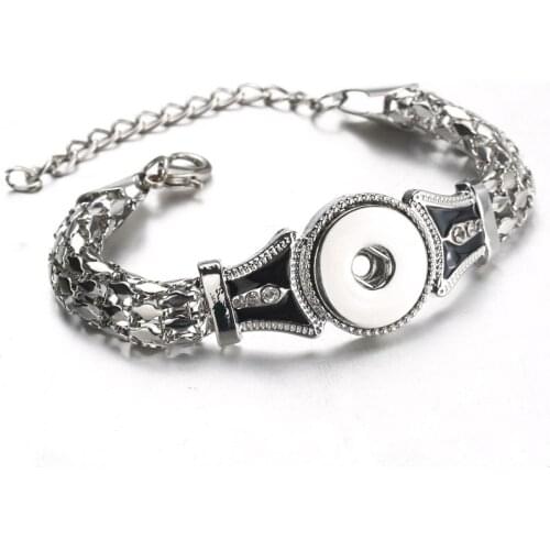 Fashion charms Rhinestone snap bracelet adjustable fit 18mm snap buttons snap jewelry bracelets for women jewelry wholesale