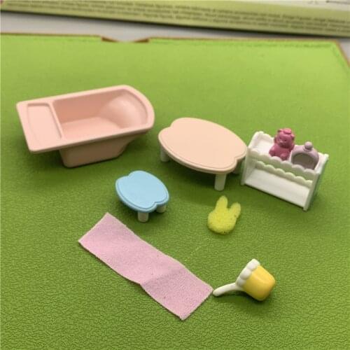 Geniune Sylvanian Doll Families Dollhouse Animal Figures furniture set clothes house food without package