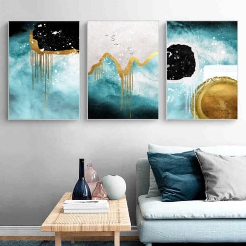 Nordic abstract golden landscape 5d Diy diamond Painting Cross Stitch full drill mosaic diamond embroidery home decor