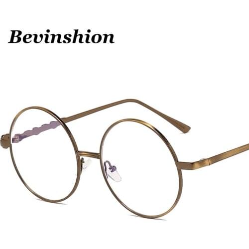 New Trendy Metal Round Sunglasses Women Men Punk Glasses Clear Vintage Cool Reto Prince Eyeglasses Couple Eyewear