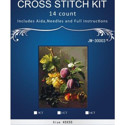 Oneroom,Needlework,Embroidery,DIY Floral Painting,Cross stitch,kits,14ct Plum Fruit home Cross-stitch,Sets For Embroidery