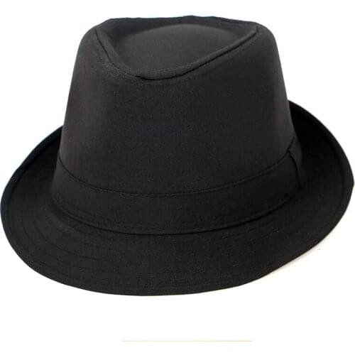 Autumn 2021 Chapeu Fedora Hat Men Fashion Hipster Joker Hat Retro British Jazz hat Short Sleeve Black Panama Sombrero Hombre