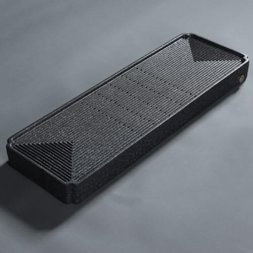 Dry Bubble Tea Tray Water Storage Eco Friendly Vintage Ceramic Chinese Kung Fu Tea Tray Luxury Plateau De Service Teaware DG50CP