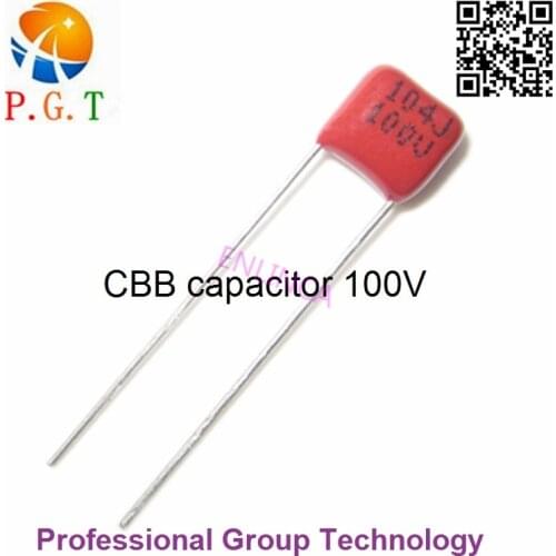 10pcs 100v 18NF 183J 100NF 0.1UF 104J 150NF 0.15UF 154J 220NF 0.22UF 224J P5MM 5MM pitch DIP CBB Polypropylene film capacitor
