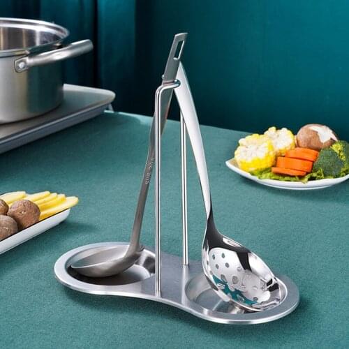 Removable Stainless Steel Pot Cover Rack Soup Spoon Rack Kitchen Storage Dsek Organizer Multi-Function Tableware Holders