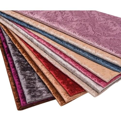 New European Embossed Velvet Upholstery Sofa Fabric Pillow Cover Cushion Wedding Background Material By the Yard