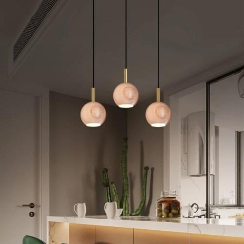 Nordic Modern Pendant Lights Led Three Colors Living Room Warm Bedroom Bedside Home Decor Pendant Lamp Restaurant Hanging Lamp