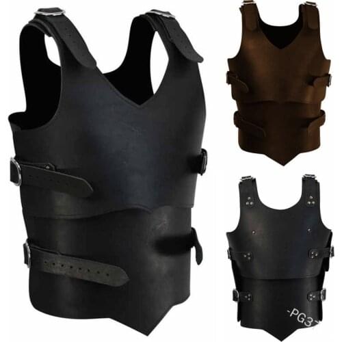 Medieval Vintage Leather Armor Steampunk Rivet Gear Viking Warrior Gladiator Combat Costume War Fighting Larp Hard Vest For Men