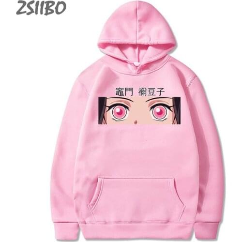 Harajuku Demon Slayer Anime Clothers Females Hoodies Male Unisex Streetwear Sudaderas Hoody Casual Sweatshirt Kimetsu No Yaiba