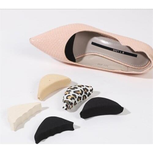 1Pair Sponge Forefoot Insert Toe Plug Half Forefoot Cushion Anti-pain Big Shoes Toe Front Long Top Filler Shoes Adjustment